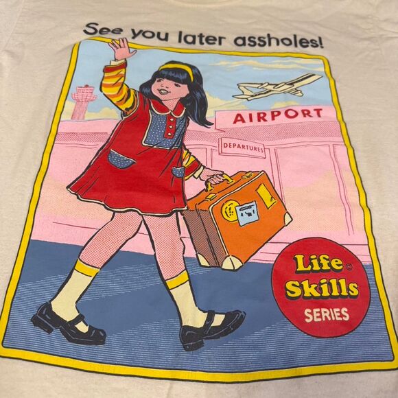 Steven Rhodes “See You Later A$$Holes!” Graphic Tee Men's Size Medium - Picture 2 of 7